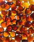 Superior 6lb Bag of Amber Smooth Glass Pebbles (F1097) (GP43A)